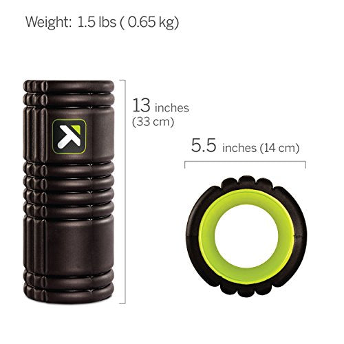 GRID Foam Roller for Exercise, Deep Tissue Massage and Muscle Recovery, Original (13-Inch)