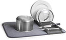 UDRY Rack and Microfiber Dish Drying Mat-Space-Saving Lightweight Design