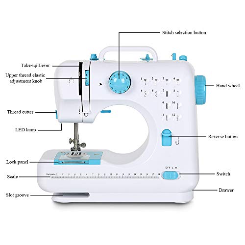Sewing Machine, Portable Mini Multi-Purpose Crafting Mending Machine