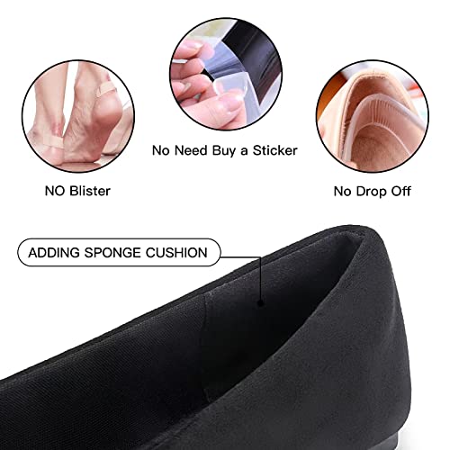 Flat Shoes Women Pointed Toe Comfortable Slip on Women's Flats Shoes, Black Knot 9