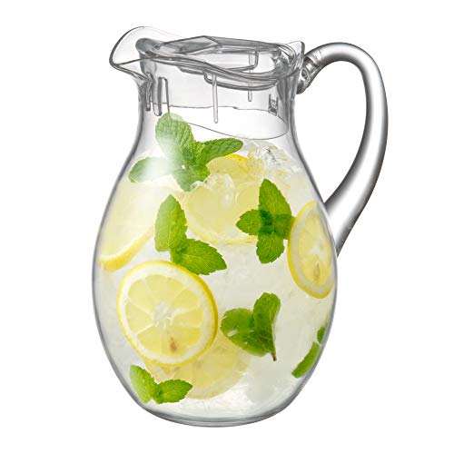 Amazing Abby - Bubbly - Acrylic Pitcher (72 oz), Clear Plastic Pitcher, BPA-Free and Shatter-Proof, Great for Iced Tea, Sangria, Lemonade, and More