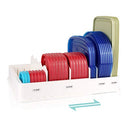 Expandable Food Storage Container Lid Organizer, Includes 6 Adjustable Dividers