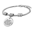 Love between a Grandmother and Grandson is Forever Charm Bracelet Family Jewelry