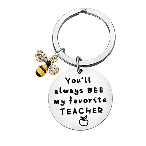 Teacher Keyring Gift You Will Always Bee My Favorite Teacher Keychain Bee Jewelry