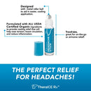 Migraine Relief Stick 10 ml (.33-Oz) Organic Essential Oil Roll on Headache Tension Aromatherapy