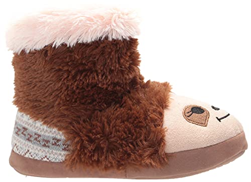 Girl's Zoo Friends Bootie Slipper, Sleepy Sloth, X-Small Little Kid US