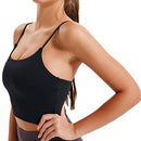 Lemedy Women Padded Sports Bra Fitness Workout Running Shirts Yoga Tank Top (XL, Black)