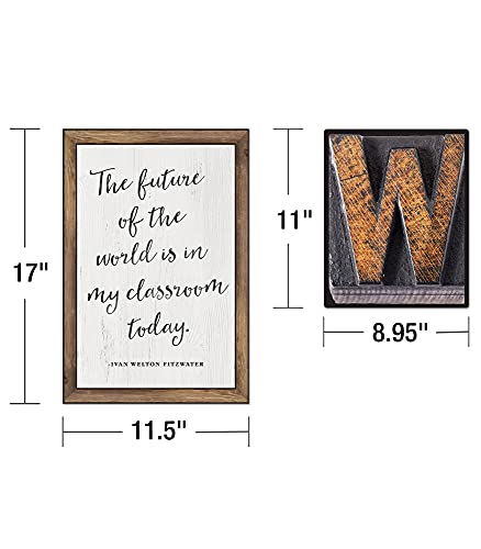 Rustic Welcome Bulletin Board Set—Farmhouse Welcome Sign Letters Decor (11 pc)