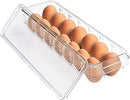Egg Container For Refrigerator - 14 Egg Container With Lid & Handle, Egg Holder For Refrigerator, Egg Storage & Egg Tray (Pack of 1)