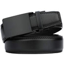Genuine Leather Ratchet Dress Belt with Automatic Click Buckle