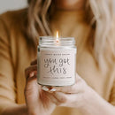 Sea Salt, Jasmine, Wood, Cream Scented Soy Candles for Home | 9oz Clear Jar,