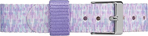 Time Machines Purple/White Sport Elastic Fabric Strap Watch