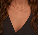 Gold Layered Choker Necklace for Women,18K Gold Plated Necklace