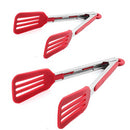 Cooking Tongs 9 inches and 12 inches Stainless Steel Kitchen Silicone Serving Tongs