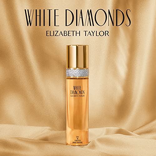 Body Powder for Women by Elizabeth Taylor, Fragrance with Body Puff, White Diamonds