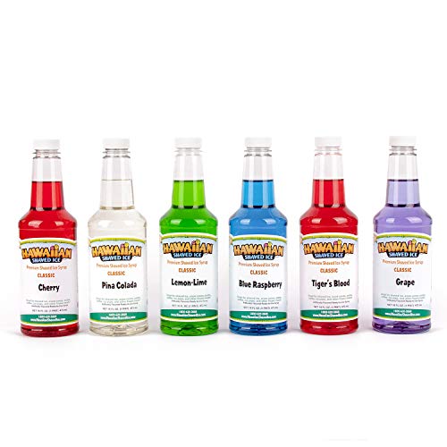 Hawaiian Shaved Ice, Syrup, 16 Fl Oz, 6 Pack