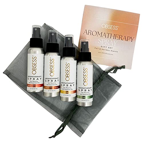 Aromatherapy Holiday Room Spray Gift Set | Air Freshener, Warm Cider Spice, Peppermint