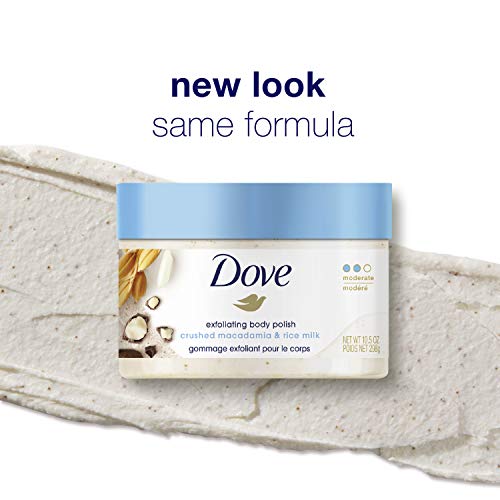 Dove Exfoliating Body Polish Scrub Reveals Visibly Smoother Skin, 10.5 oz, 4 Count
