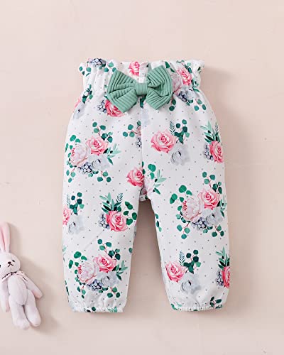 Baby Girl Clothes Newborn Girl Spring Outfits Ruffle Romper Floral Pants Set Infant Girl Clothes