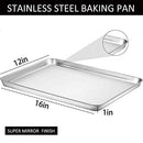 Baking Sheet with Rack Set, Umite Chef Stainless Steel 16 x 12 x 1 Inch Cookie Sheet