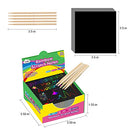 Rainbow Scratch Mini Art Notes - 125 Magic Scratch Note Off Paper Pads Cards Sheets