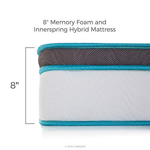 8 Inch Memory Foam and Innerspring Hybrid Medium-Firm Mattress-Twin Mattress