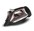Steam Iron with Retractable Cord and Stainless Steel Soleplate, Black