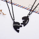 Brother and Sister Heart Matching Necklace Set for 2