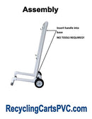 Recycling Cart – 4 Wheels – 1-1/2” PVC – Heavy Duty – Easy Assembly