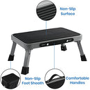 1-Step 330lbs Capacity Folding Metal Step Stool, Portable Step Ladder, Non-Slip, Sturdy