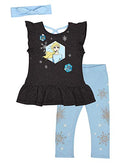 Disney Frozen II Girls Ruffled Top and Leggings Clothing Set