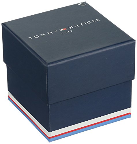 Tommy Hilfiger Men's Quartz Plasticand Leather Strap Casual Watch, Color: Black