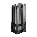 Neiko 10224A Extra Long Security Power Bit Set, 32 Piece | 1/4" Shank, 6" Length
