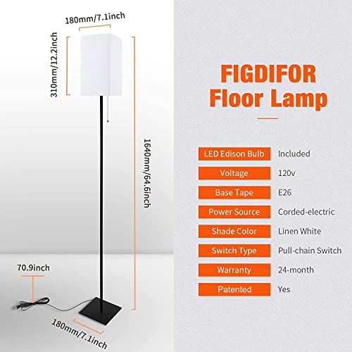 Floor Lamp-Floor Lamps for Living Room, Modern Standing Lamp Tall Lamp with Elegant