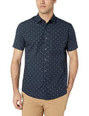 Men's Regular-Fit Short-Sleeve Print Shirt, Anchor, Medium