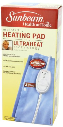 Heating Pad for Back, Neck, and Shoulder Pain Relief with Sponge for Moist Heating