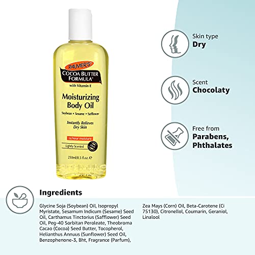 Palmer's Cocoa Butter Moisturizing Body Oil with Vitamin E, 8.5 Ounces