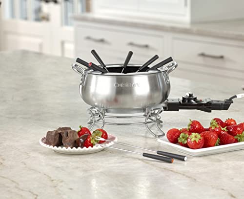 Electric Fondue Maker, 6.12-Inch x 10.50-Inch x 7.00-Inch, Brushed Stainless