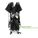 Folding Table with Insulated Cooler, Food Basket, and Travel Bag - Black