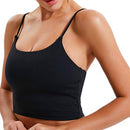 Lemedy Women Padded Sports Bra Fitness Workout Running Shirts Yoga Tank Top (XL, Black)