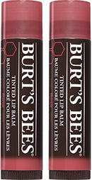 Lip Balm, Burt's Bees Tinted Moisturizing Lip Care, with Shea Butter, Rose (2 Pack)