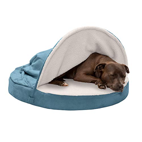 Cooling Gel Foam Pet Bed for Dogs and Cats - Sherpa and Suede Snuggery Blanket