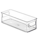 Set Of 8 Stackable Plastic Food Storage Bins - Refrigerator Organizer with Handles