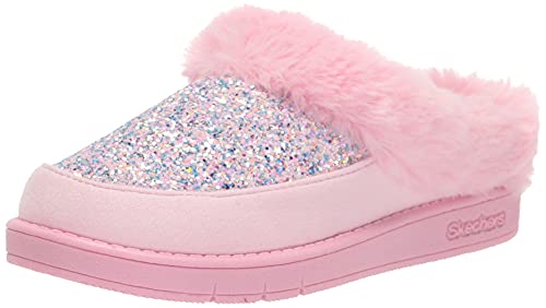 Skechers Kids Girls Sleep Slides Slipper, Pink, 4 Big Kid