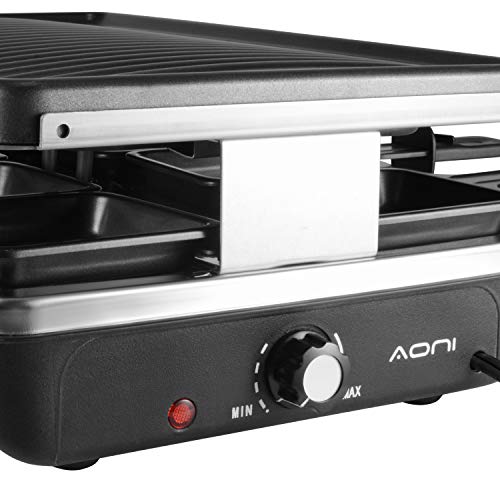 AONI Raclette Table Grill, Electric Korean BBQ Grill Indoor Cheese Raclette
