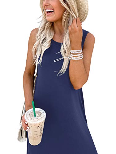 Women's Summer Casual Loose Sleeveless Dress Beach Cover Up