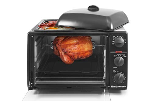 Elite Gourmet Rotisserie, Bake, Grill, Broil, Roast, Toast, Keep Warm and Steam