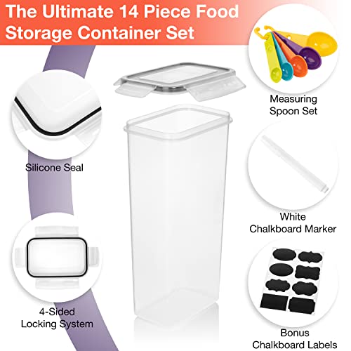 Airtight Food Storage Containers –14 Pack Kitchen Organization Set for Pantry