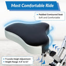 Folding Exercise Bike, 8 Levels of Resistance Stationary Bike, Bluetooth tracking & Tablet Holder