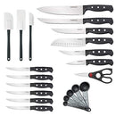 22-Piece Never Needs Sharpening Triple Rivet High-Carbon Stainless Steel Knife